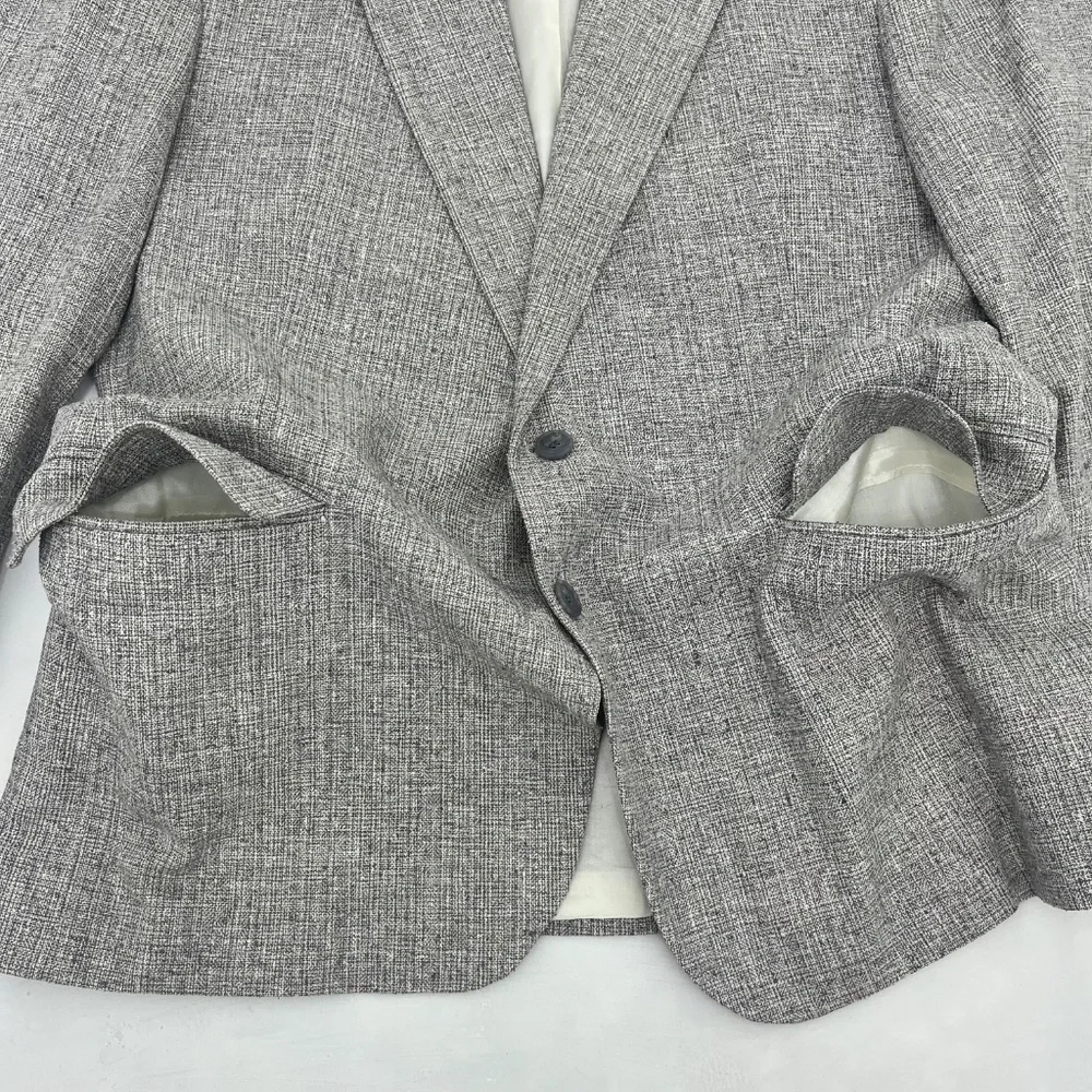 Barrington Mens 44S Single Breasted Sport Coat Gray‎ Low Moisture Utility Press